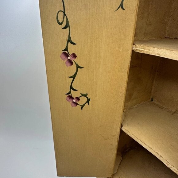 Vintage Painted Wooden Decorative Mini Cabinet w/Birds-Nest & Eggs - Picture 7 of 16